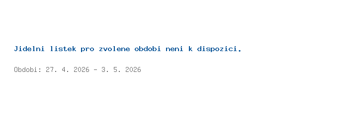 Jídelní lístek - příští týden