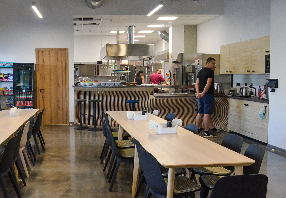 Jídelna ONE3D s instalovaným řešením od Objednávky obědů